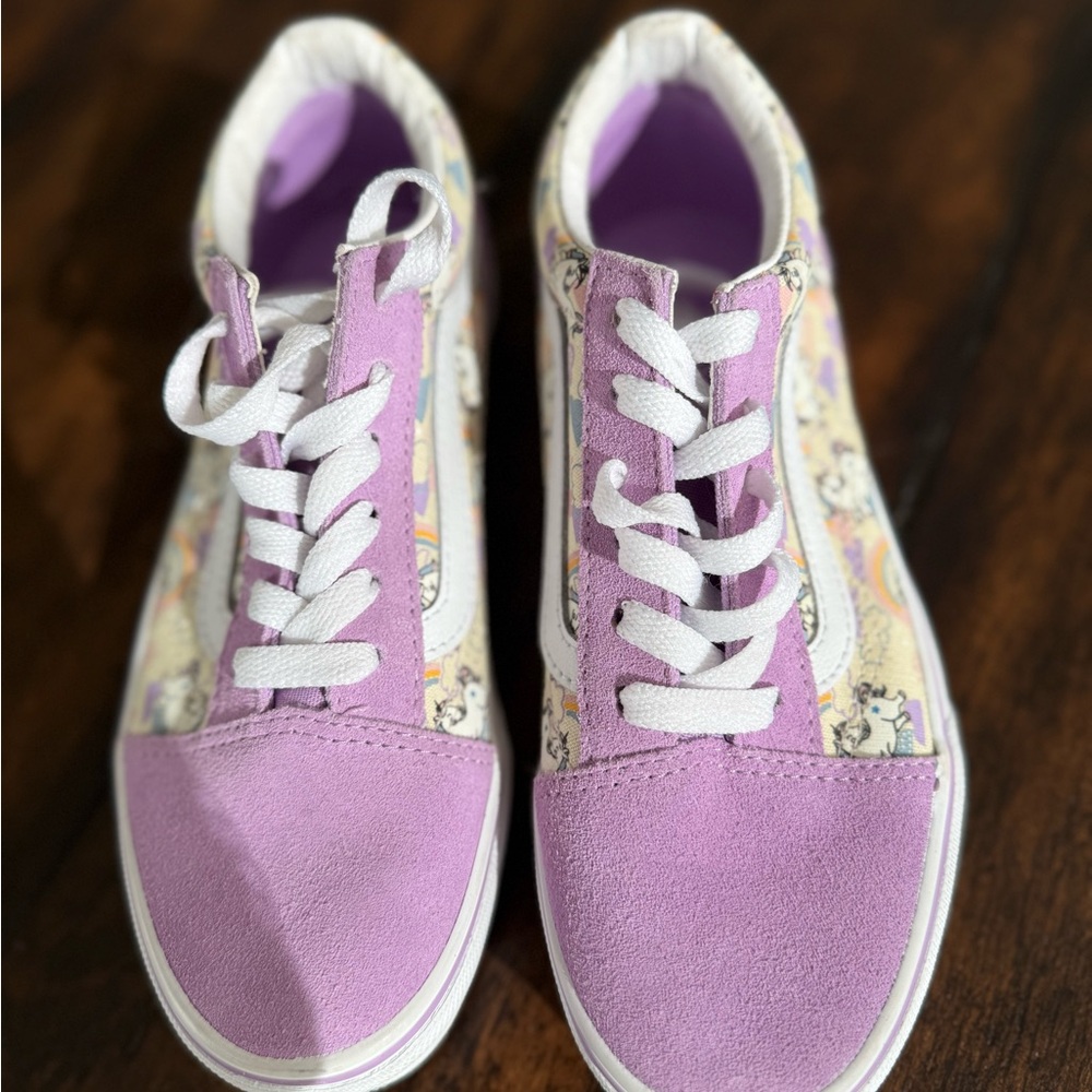 Vans Purple and White Classic Sneakers
